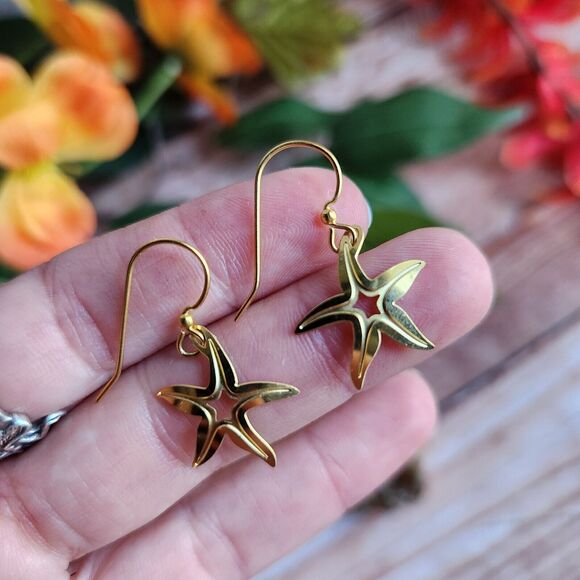 LEIGHTON LAM EARRINGS Hoku Kai STARFISH DROP HOOK FASHION JEWELRY HAWAIIAN BEACH - Picture 6 of 6
